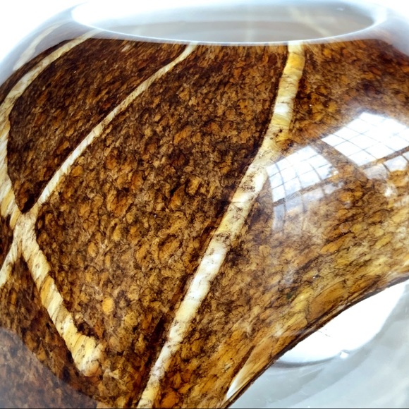 VTG Hand blown glass ball vase - Picture 5 of 6